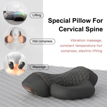 Neck Pain Relief Pillow with Heat & Vibration | Cervical Support