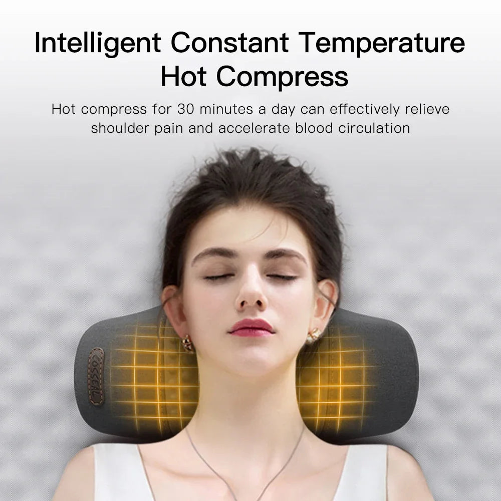 Neck Pain Relief Pillow with Heat & Vibration | Cervical Support