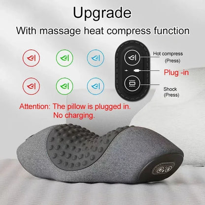 Neck Pain Relief Pillow with Heat & Vibration | Cervical Support