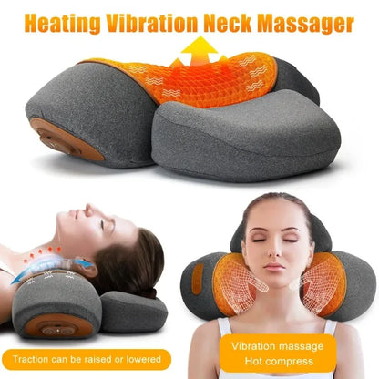 Neck Pain Relief Pillow with Heat & Vibration | Cervical Support