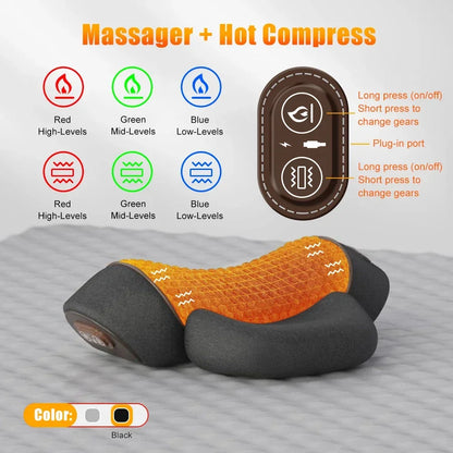 Neck Pain Relief Pillow with Heat & Vibration | Cervical Support