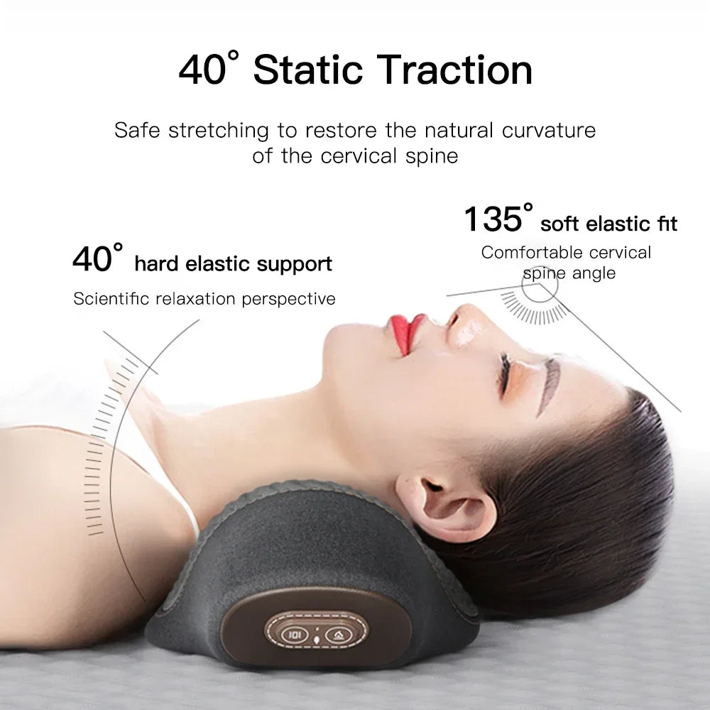 Neck Pain Relief Pillow with Heat & Vibration | Cervical Support