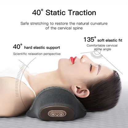 Neck Pain Relief Pillow with Heat & Vibration | Cervical Support