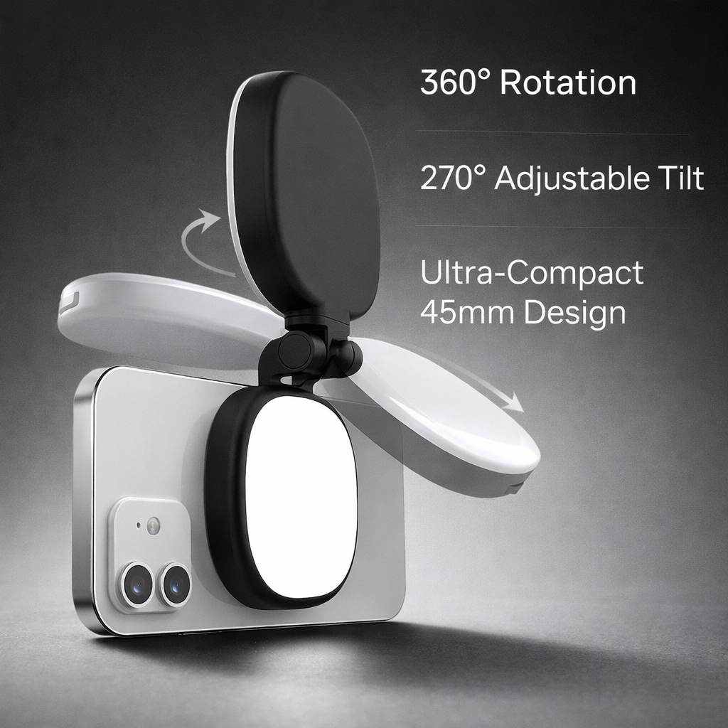 Rechargeable Magnetic LED Selfie Light